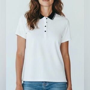 Bass Outdoor performance Women’s Regular fit Short Sleeve Polo shirt white XL